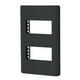 thumbnail image 1 of Placa negra de 2 ventanas 1 módulo, línea Lisboa, Volteck TRUPER PPDO-LN, 1 of 3