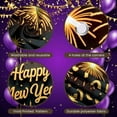 thumbnail image 4 of Golden Happy New Year Banner Fireworks Festive Backdrop Stars Sparkling Holiday Background for New Year Party Holiday Celebration Indoor Decoration, 4 of 9