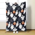 thumbnail image 2 of Fleece Blanket Polyester, Blanket 1X Halloween Blanket (Multi-color-One Size), 2 of 7