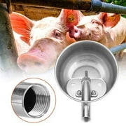 Tatum88Stainless Steel Automatic Farm Grade Livestock Waterer Waterer for Sheep Pigs Puppies Piglets Piglets Small Horses Cattle Breeding(Diameter 150mm)