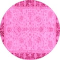 thumbnail image 1 of Ahgly Company Indoor Round Oriental Pink Traditional Area Rugs, 6' Round, 1 of 4