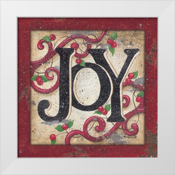 Lewis, Kim 12x12 White Modern Wood Framed Museum Art Print Titled - Joy