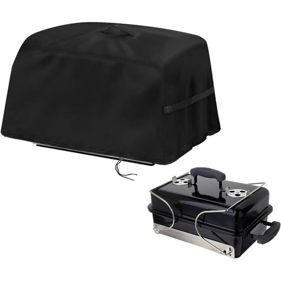 SHIQI-Grill Cover Fit for Weber Go-Anywhere Charcoal Grill,Waterproof Portable Charcoal Grill Cover,Outdoor Small BBQ Smoker Grill Cover (12" D x 20" W x 15" H)