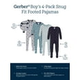 thumbnail image 3 of Gerber Gender Neutral Footed One-Piece Pajamas, 4-Pack, Sizes 0/3 Months - 5T, 3 of 10