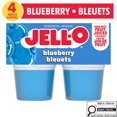 thumbnail image 1 of Jell-O Blueberry Refrigerated Ready-to-Eat Gel Snack Cups, 4 ct Cups, 1 of 15