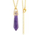 thumbnail image 1 of Collar Hugo Elegante De Piedras Hexagonales De Cristal, 1 of 6