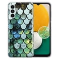 thumbnail image 1 of WIRESTER Transparent Soft Gel TPU Clear Case Slim Protective Cover for Samsung Galaxy A13 5G 6.5" 2021, Clear Ragged Green Mermaid Scales, 1 of 1