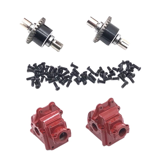 Caja de Engranajes 4 Piezas CUTICAT para Coche RC 1:14 1:12 Rojo