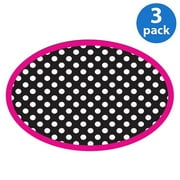 (3 pack) (3 Pack) Ashley, ASH10048, Dotted Oval Magnetic Whitebrd Eraser, 1 Each, White,Black