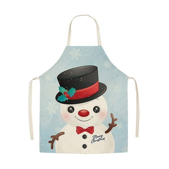WHEANG Linen Christmas Apron Sunflower Pumpkin Creative Apron Kitchen Housework Oil Repellent Antifouling Apron