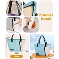 thumbnail image 3 of Bolsa de almuerzo para mujeres y hombres, lonchera reutilizable, lonchera de gran capacidad a prueba de fugas con frente (azul claro), 3 of 5