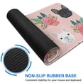 thumbnail image 6 of Long Mouse Pads for Desk,Pink French Bulldog Flowers Florals Desk Mats on Top Of Desks, Desk Mouse Pad Extra Large with 3mm Non-Slip Base and Stitched Edge for Gaming,Office,Work,Home 31.5"x11.8", 6 of 6