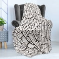 thumbnail image 4 of Old Forest Soft Flannel Fleece Throw Blanket, Cracked Curly Coral Branch Like Earth Surface Tree of Life Nature Woodland Theme, Cozy Plush for Indoor and Outdoor Use, 70" x 90", Beige, by Ambesonne, 4 of 5
