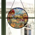 thumbnail image 3 of Boho Autumn Harvest Village Stained Glass Suncatcher Window Hangings, Suncatchers Colorful Glass Panel Sun Catchers Gifts, Decoration for Home Garden Christmas Party Wedding,, 3 of 6