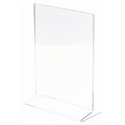 Plymor Clear Acrylic Sign Display / Literature Holder (Side-Load), 8.5" W x 11" H (3 Pack)