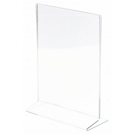 Plymor Clear Acrylic Sign Display / Literature Holder (Side-Load), 8.5" W x 11" H (2 Pack)