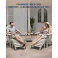 thumbnail image 3 of Adirondack Ottoman, HDPE Outdoor Footrest for Adirondack Chair,All-Weather Resistant for, Backyard, Patio, Poolside, Deck, White, 1 pc, 3 of 7