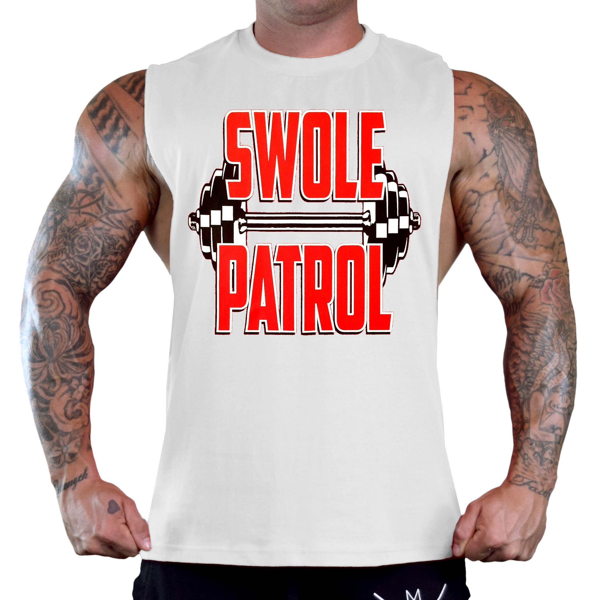 Mens Swole Patrol Sleeveless Vest Hoodie