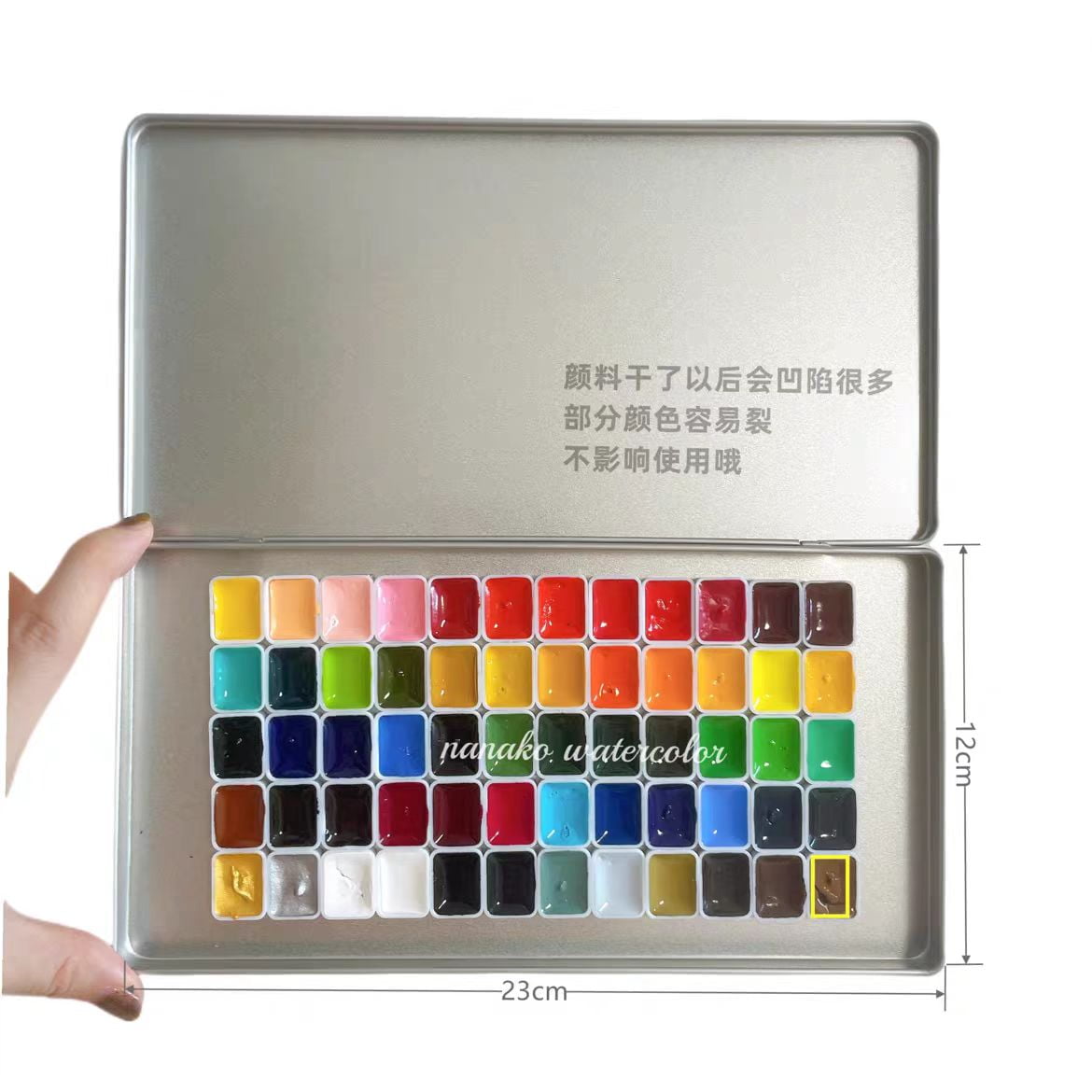 Holbein Artist Handmade Watercolor 60 Colors 1ml Iron Box+Color Card for Adult Artist Student