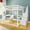 White, variant on Classic Full High Loft + Desk + Staircase, Pecan