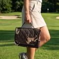 thumbnail image 4 of COEQINE Bag-Style Foldable Golf Cart Seat Cover, Compact Carry Design with Handle, Universal 51.2"x30.3" for Most 2-Seaters, Quilted Polyester, 4 Front Pockets, Brown Horse Print, 4 of 8