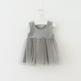 thumbnail image 2 of ZACPNCV Little Girls Cotton Dress Sleeveless Casual Summer Sundress Flower Printed Jumper Skirt Gray 6-9 Months, 2 of 9