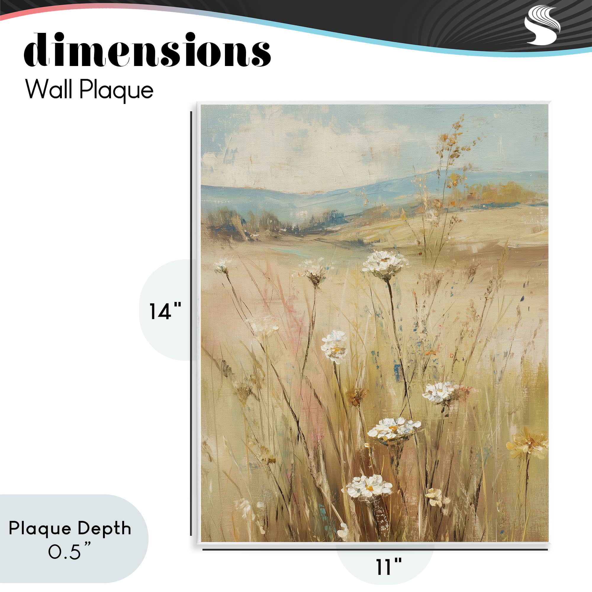 Stupell Industries Natural Lush Hillside Blooms Wall Plaque Art, design by Svetlana Aleynikova