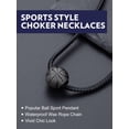 thumbnail image 6 of Bandmax Basketball Pendant Necklace for Men Women Sports Ball Pendant with Black Wax Rope for Basketball Lovers for Birthday Christmas Father's Day Gift,Black, 6 of 8