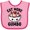 Pink and Fuchsia, variant on Inktastic Eat More Gumbo Funny Cajun Food Lover Boys or Girls Baby Bib