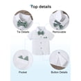 thumbnail image 4 of CARETOO Boy Clothes Set Toddler Boy Suit Formal Dress Shirt Bowtie Suspender Pants Wedding Cotton Fabric Baby Boy Church Clothes 1-10T, 4 of 10