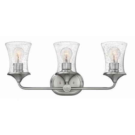 

3 Light Bathroom Light Fixture in Traditional Style 24 inches Wide By 10.5 inches High-Brushed Nickel Finish Bailey Street Home 81-Bel-2986289