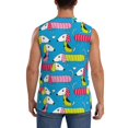thumbnail image 4 of Haiem Men's Color Dachshund Dog Print Tank Tops Summer Sleeveless Cut Off Workout T-Shirts Fitness Vest Athletic Undershirts-Medium, 4 of 8
