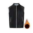 thumbnail image 2 of FRSASU Mens Full Zip Sweater Fleece Vest, Sherpa Lined Stand Collar Warm Vests with Pocket Black, 2 of 8
