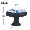 thumbnail image 4 of 4 Pcs Art Flowers Knobs for Kitchen Cabinet Cupboard Dresser Bookcase Drawer Pulls Handles Round Home Decor, 4 of 8