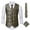 Black, variant on Mens Paisley V-neck Suit Vest Formal Jacquard Waistcoat Tie Set Floral Blazer Gentleman's Blazer Vest