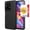 Black, variant on TJS Phone Case for TCL K32 5G / K33 5G, with Tempered Glass Screen Protector, Slim Dual Layer Hybrid Shockproof Rugged Phone Cover (Blue)