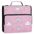 thumbnail image 5 of FORMRS Zipper Binder with Shoulder Strap 2-inch Ring 500 Sheet Capacity File Bag, Ice Cream Rainbow Pattern, 5 of 5