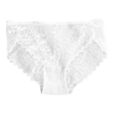 Midwennn Large Size Panties for Women Transparent Female Sexy Lace Underwear T Back Mid Waist Sexy Women Lace Panty Seamless Bikini Underwear Women Small
