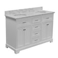 thumbnail image 5 of Aria 60" Double Bathroom Vanity with White Cabinet and Carrara Marble Top, 5 of 7