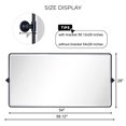 thumbnail image 2 of TEHOME Horizontal Farmhouse Black Metal Framed Rounded Pivot Rectangle Bathroom Mirror 54x28", 2 of 8