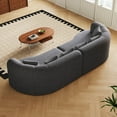 thumbnail image 4 of 106" Oversized Sectional Sofa,Modern Chenille Memory Foam Sofa Cloud Sofa with Deep Seat & 6 Pillows for Living Room,Grey, 4 of 7