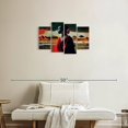 thumbnail image 2 of Elephant Stock Ethnic African In Red Wall Art - Horizontal Multi Panel Canvas - Living Room Wall Decor - People Multi Panel - Black And Orange Decor - 30" x 18", 2 of 4