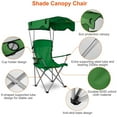 thumbnail image 2 of Foldable Beach Canopy Chair Sun Protection Camping Lawn Canopy Chair 330LBS Load Folding Seat w/ Cup Holder For Beach Poolside Travel Picnic, 2 of 10
