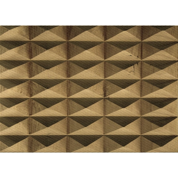 Ahgly Company Machine Washable Indoor Rectangle Transitional Cinnamon Brown Area Rugs, 7' x 10'