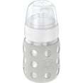thumbnail image 2 of Lifefactory 8-Ounce Stainless-Steel Vacuum-Insulated Wide-Neck Baby Bottle with Sippy Nipple, Stone Gray, LS2251WCG4, 2 of 7