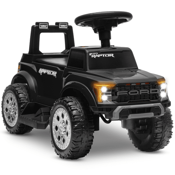 East doll 6V Ride on Toy for Toddler, Ford Electric Car for Kids, Toddler Car for Ages 1-3 Years, LED Lights, Power Motor,4 wheeler, Kids ATV, Black