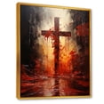 thumbnail image 2 of Designart "Calvary Crimson Cross Montage I" Christianity Floater Framed Canvas Wall Art, 2 of 5