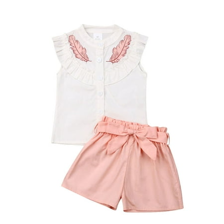 

Livingsenburg Toddler Kids Baby Girl Tops T-Shirt Shorts Pants Outfits Summer