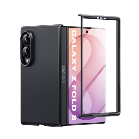 BENTOBEN Magnetic Samsung Z Fold 8 Case 7.6" - Built-in HD Screen Protector | Slim Fit Matte Translucent Cover | Mag-Safe Compatible | Shockproof Anti-Yellowing | Black
