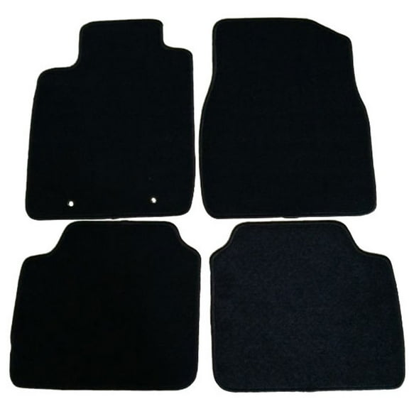 Ikon Motorsports Compatible with 02-06 ES300 ES330 4Dr OE Factory Style Black Nylon Carpet Car Floor Mats Front Rear 4pcs